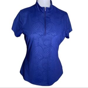 Nancy Lopez Performance Top SIZE Medium Desert Dry Blue